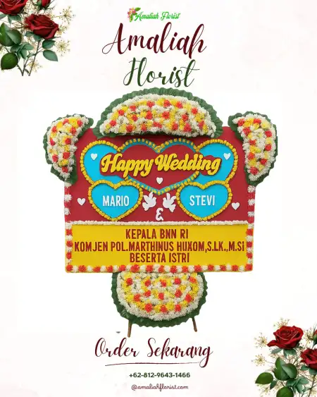 Papan Bunga Pernikahan Mlaten